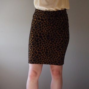 Safari print pencil skirt